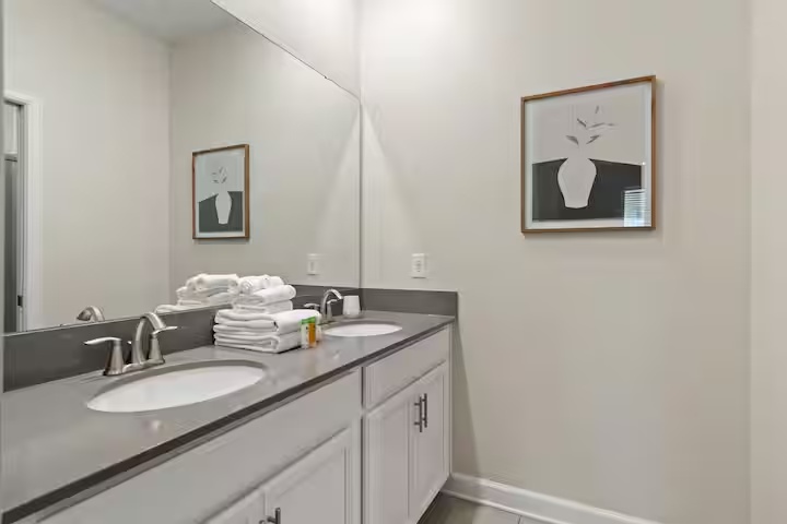 Downstairs King Suite — Double Vanity